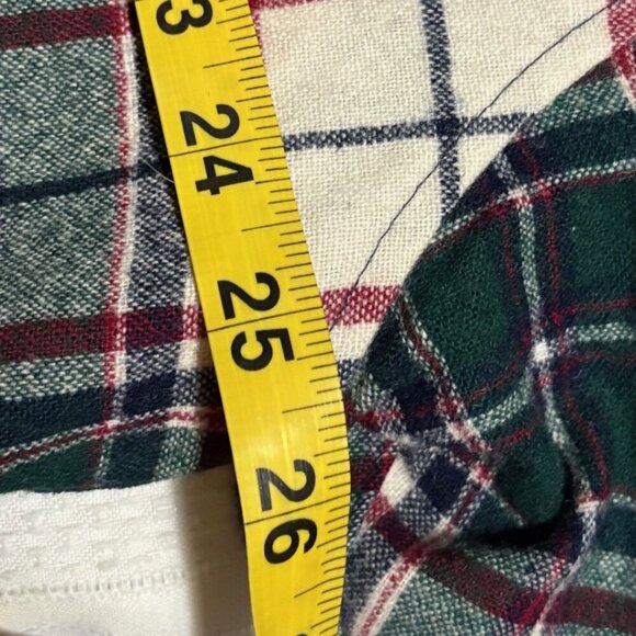 Vintage Pendelton Green/Cream Flannel Shirt with Suede Elbow Patches Size XL - Picture 10 of 13